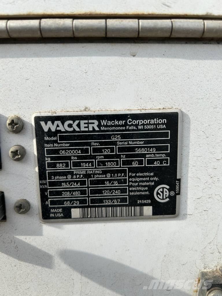 Wacker Neuson G 25 Dīzeļģeneratori