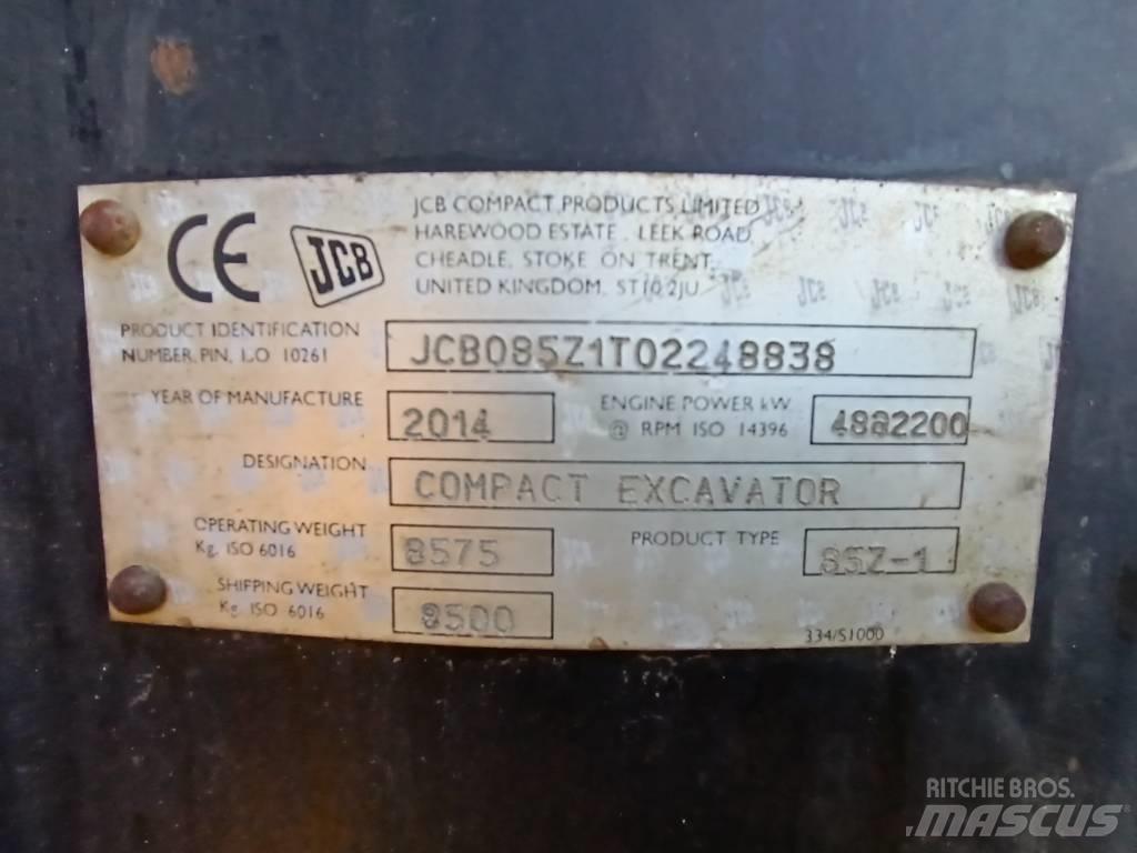 JCB 85 Z-1 Vidēja lieluma ekskavatori 7 t - 12 t