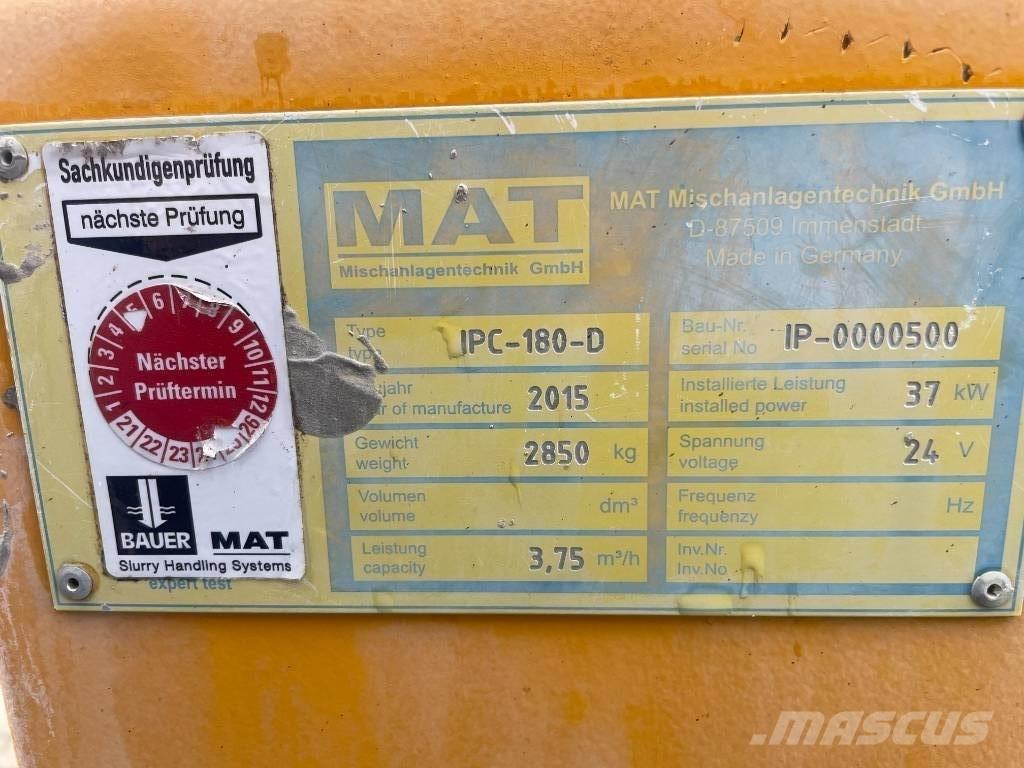 Bauer MAT IPC 180-D Būvniecība- Citi