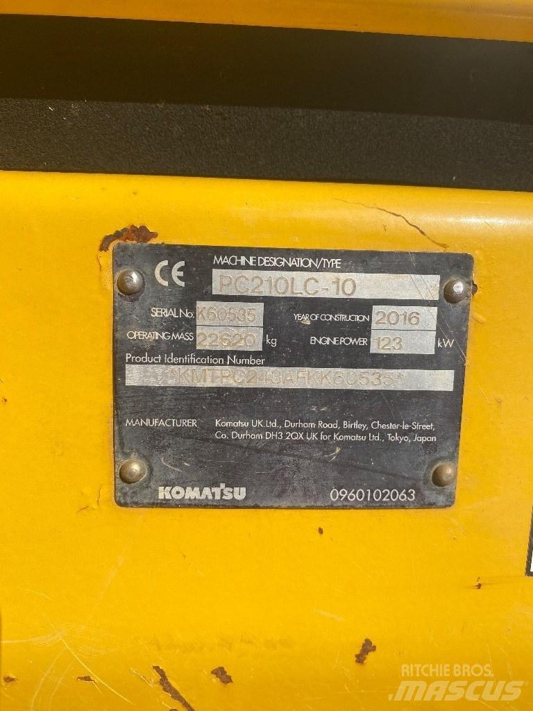 Komatsu PC 210 LC-10 Kāpurķēžu ekskavatori