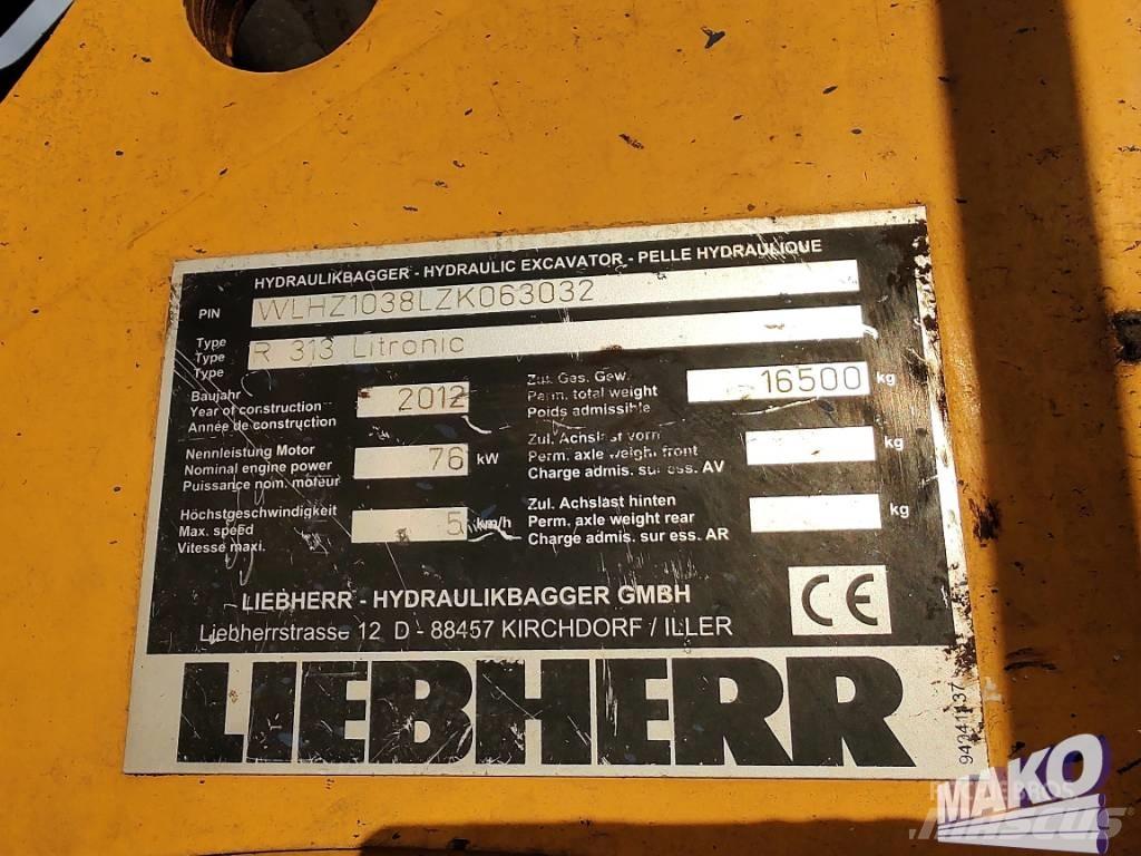 Liebherr R 313 Kāpurķēžu ekskavatori