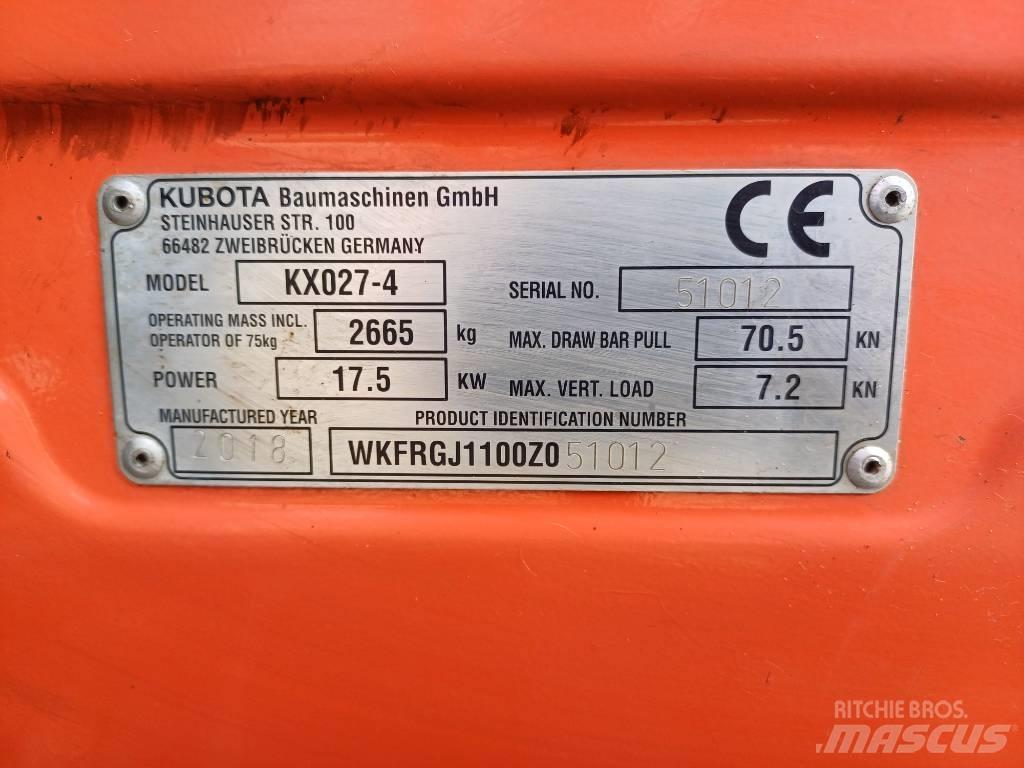 Kubota KX027-4 Mini ekskavatori < 7 t