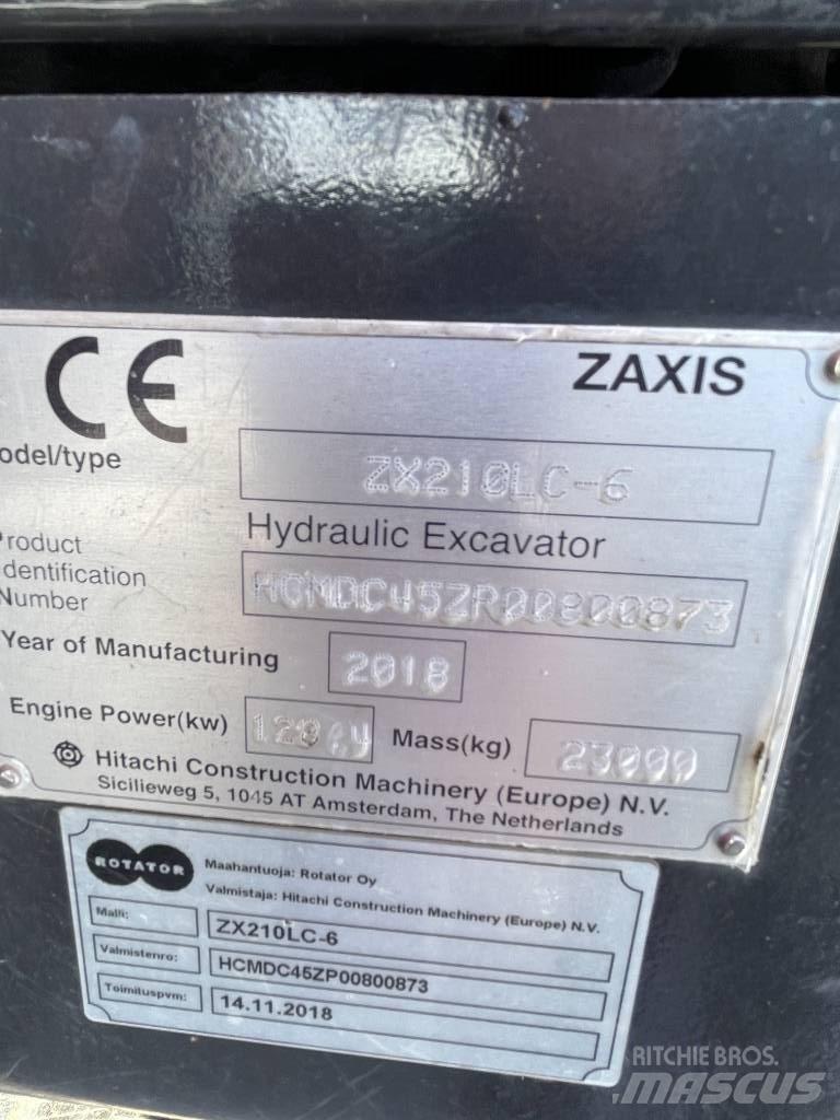 Hitachi ZX210LC-6 Kāpurķēžu ekskavatori