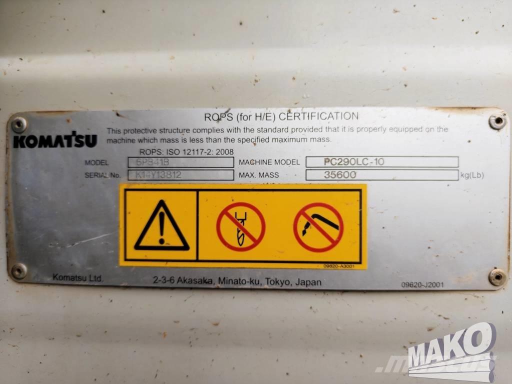 Komatsu PC 290 LC-10 Kāpurķēžu ekskavatori