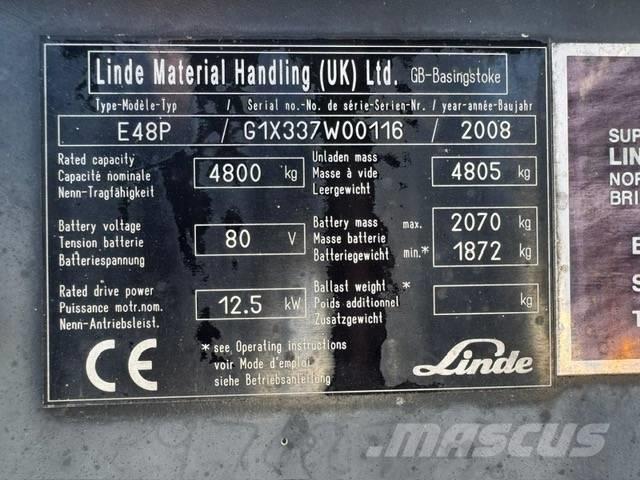 Linde E48P Elektriskie iekrāvēji