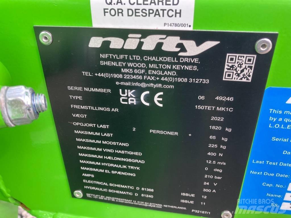 Niftylift 150TET Pacēlājplatformas - piekabes