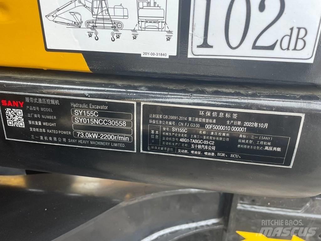 Sany SY 155 C Vidēja lieluma ekskavatori 7 t - 12 t