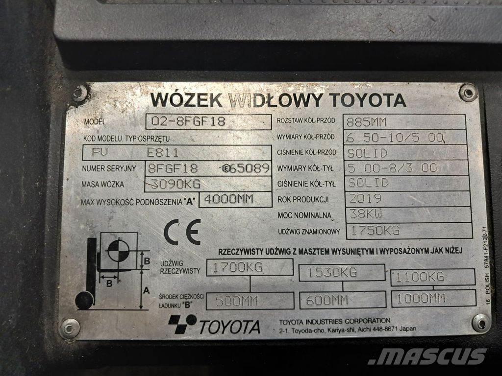 Toyota 02-8FGF18 LPG tehnika