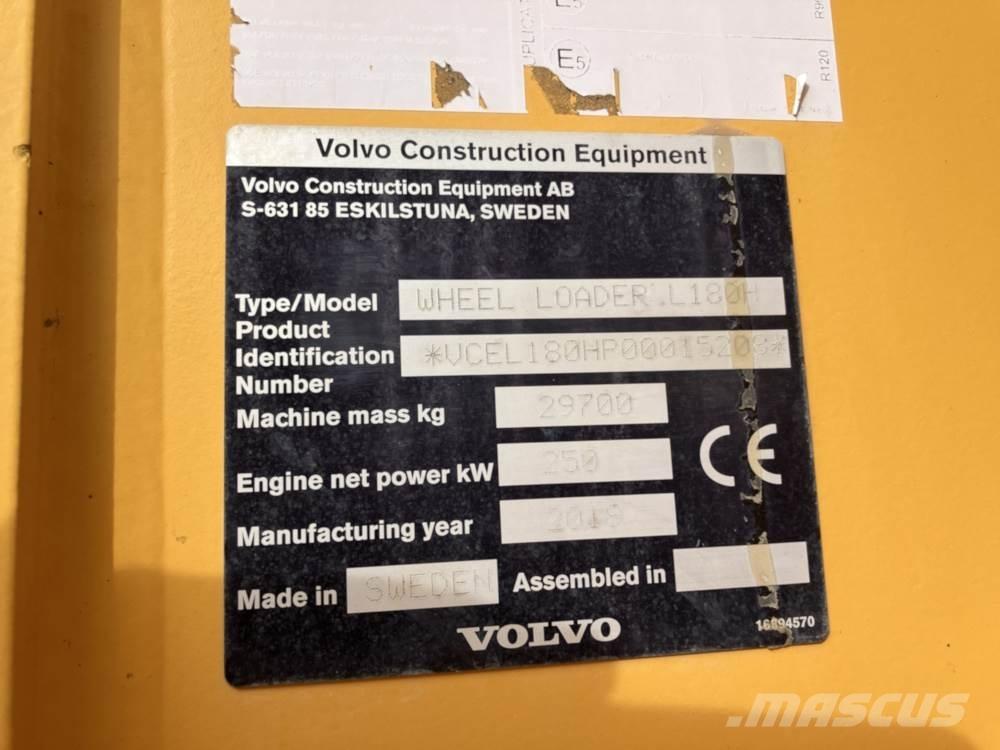 Volvo L180H Iekrāvēji uz riteņiem