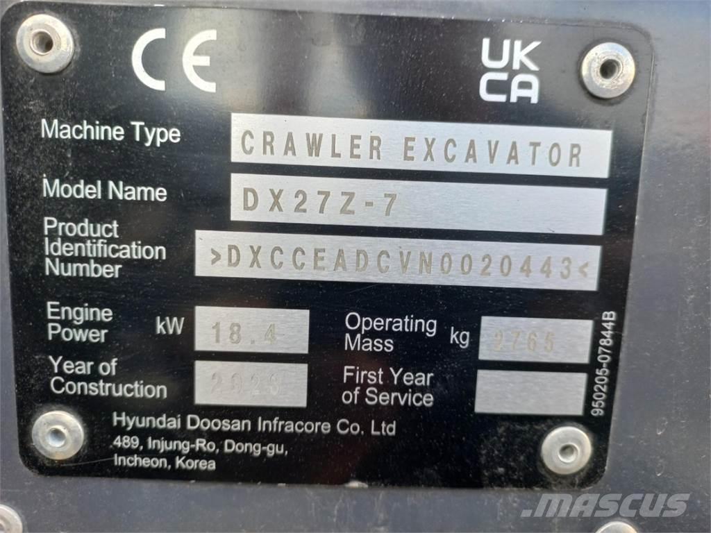 Develon DX27Z-7 Lauksaimniecība- Citi