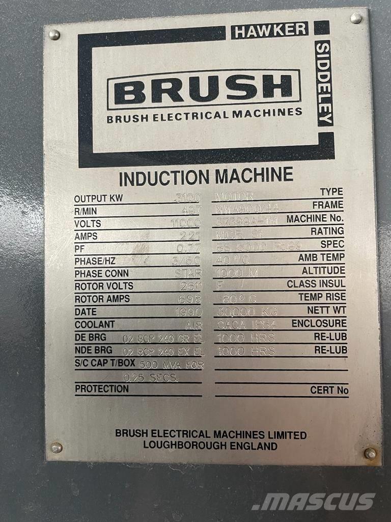  Brush 3100kW Motor Atkritumu savācēju rezerves daļas