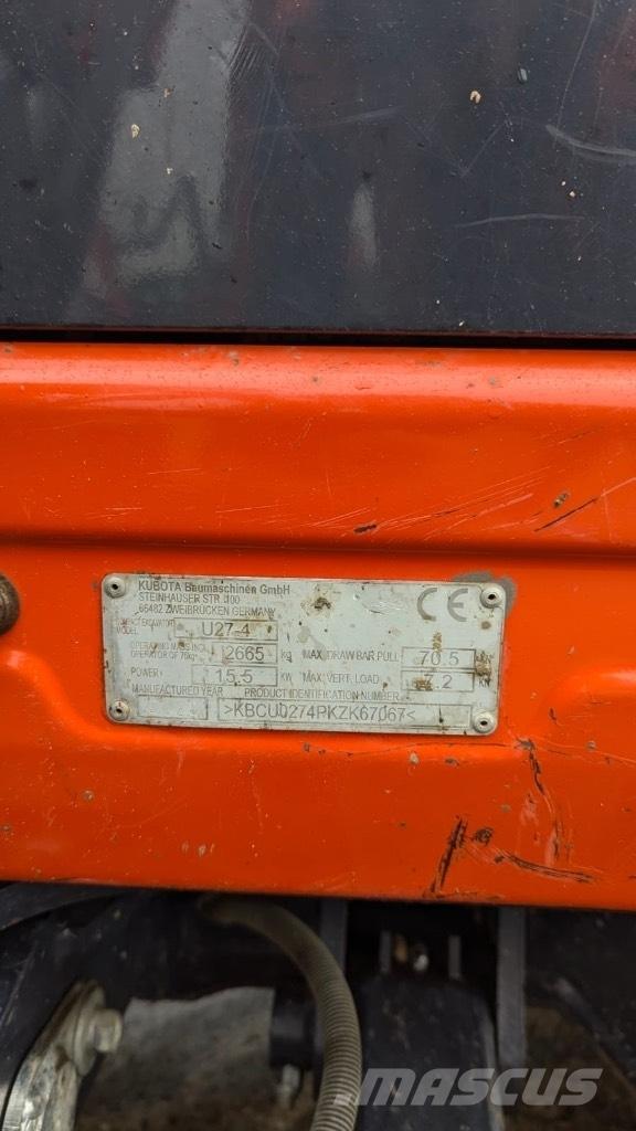 Kubota U 27-4 Mini ekskavatori < 7 t