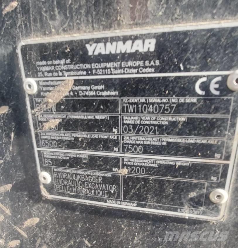 Yanmar B 110 W Ekskavatori uz riteņiem
