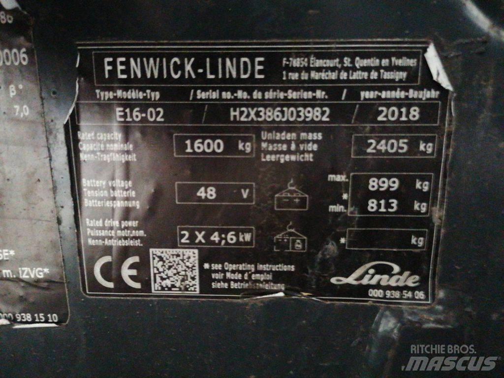 Linde E16-02 Elektriskie iekrāvēji