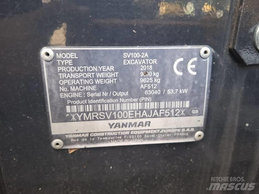 Yanmar SV 100-2A Vidēja lieluma ekskavatori 7 t - 12 t