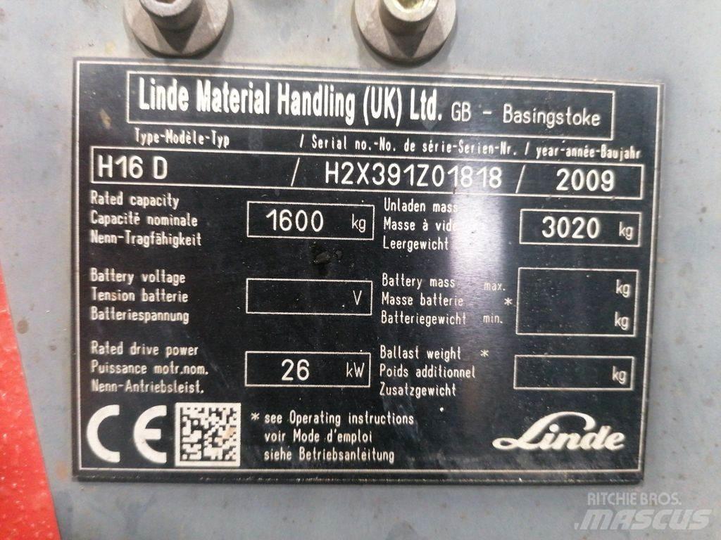 Linde H16D Tehnika ar dīzeļa dzinēju