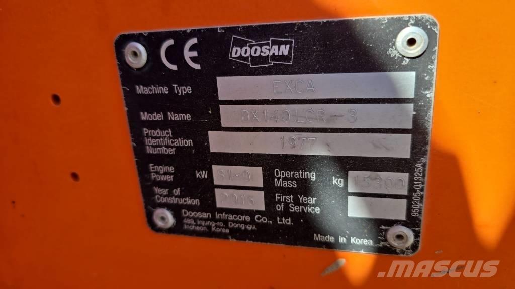 Doosan DX 140 LCR-3 Kāpurķēžu ekskavatori