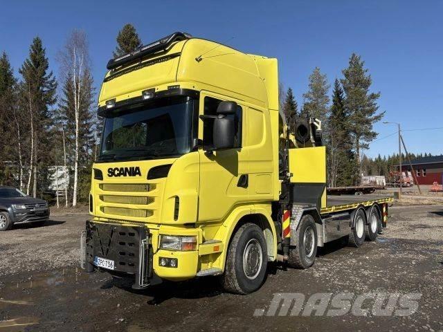 Scania R164G 8*4 Smagās mašīnas ar celtni
