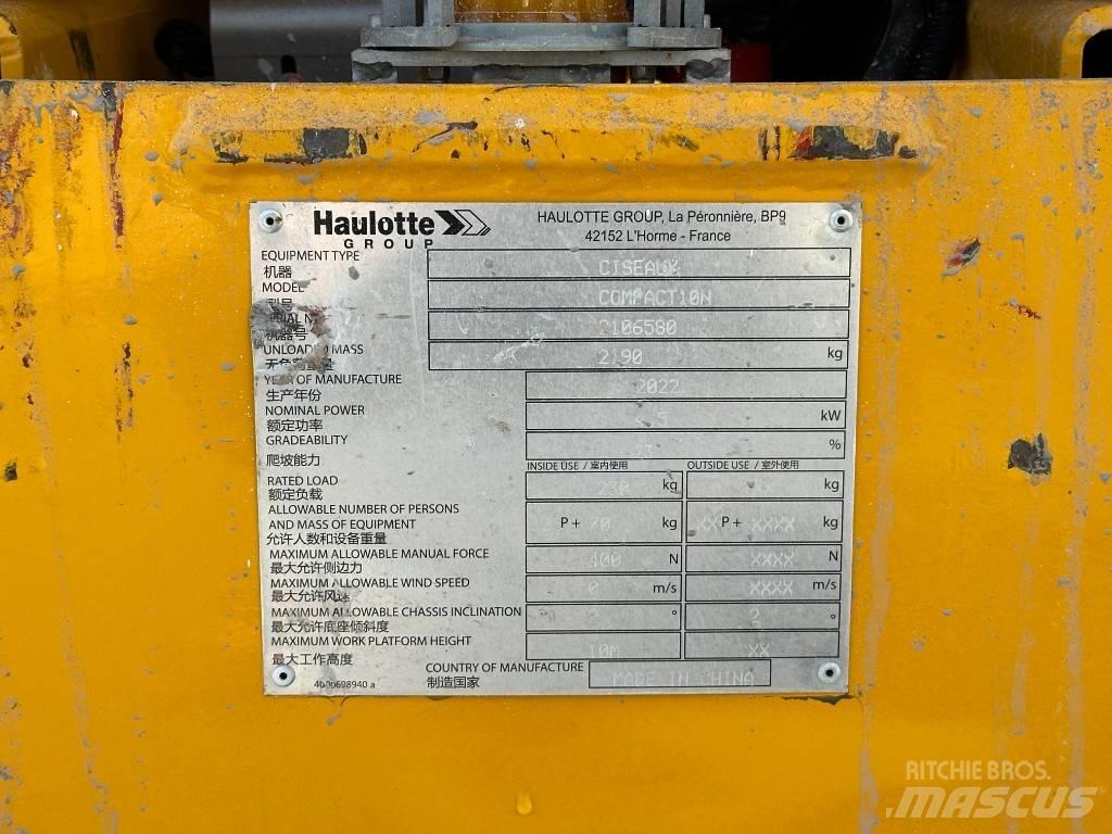 Haulotte COMPACT 10N Šķerveida pacēlāji