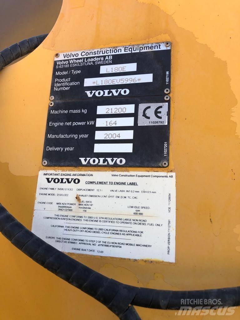 Volvo L 180 E Iekrāvēji uz riteņiem