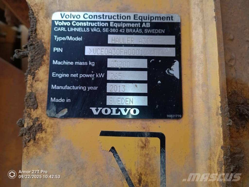 Volvo A 30 F Artikulētie pašizgāzēji