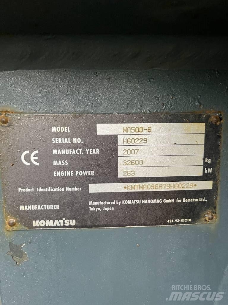 Komatsu WA 500-6 Iekrāvēji uz riteņiem