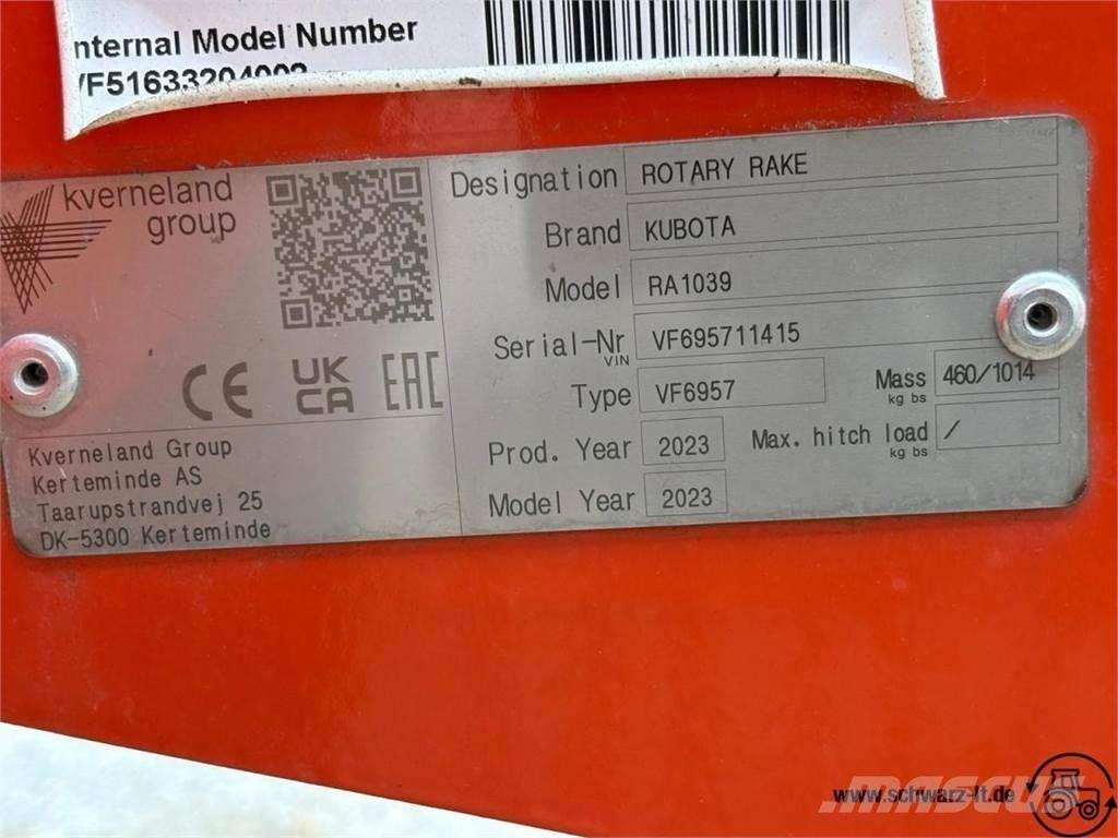 Kubota RA 1039 Vālotāji