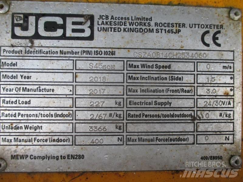 JCB S4550E Šķerveida pacēlāji