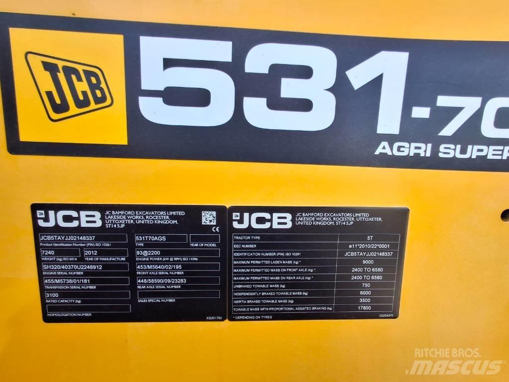 JCB 531-70 Lauksaimniecības pacēlāji
