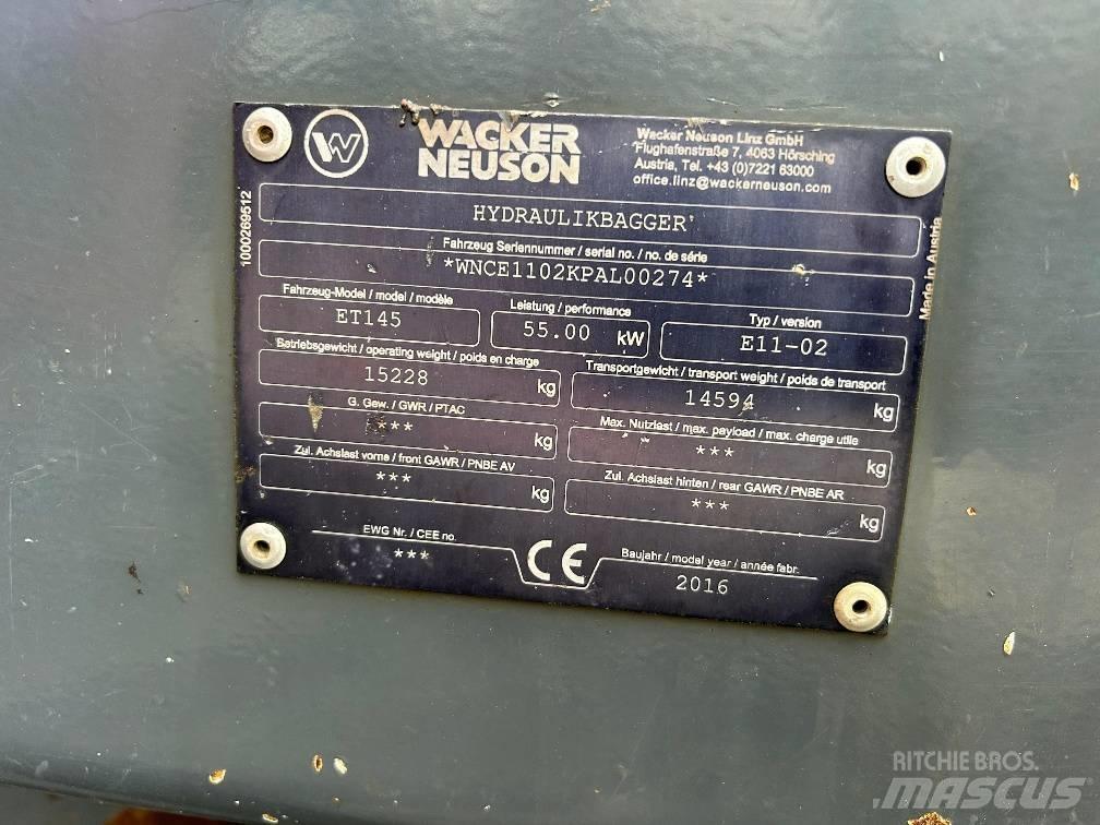 Neuson ET145 Kāpurķēžu ekskavatori