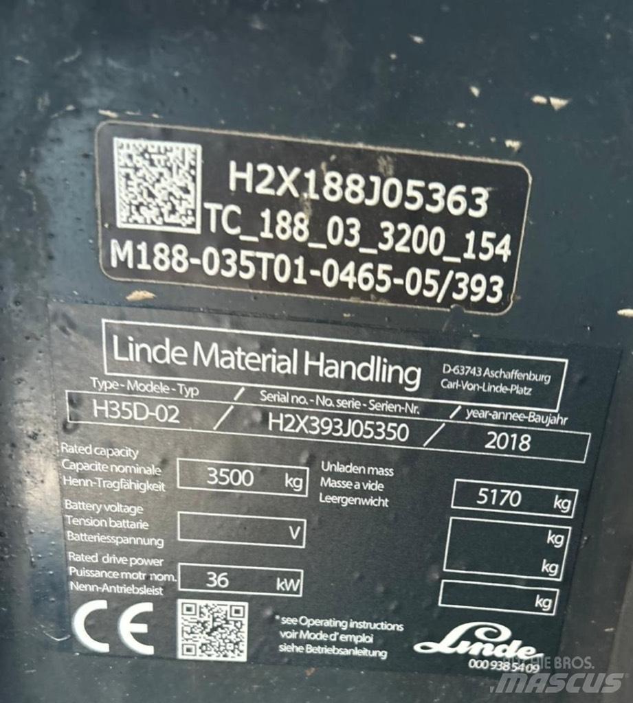 Linde H35D-02 EVO Tehnika ar dīzeļa dzinēju