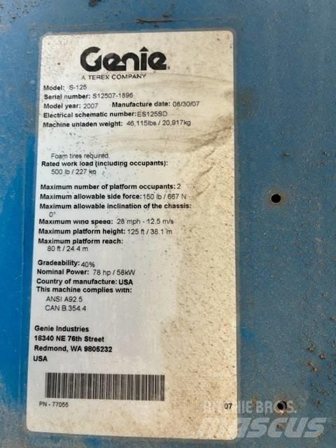Genie S 125 Teleskopiskie pacēlāji