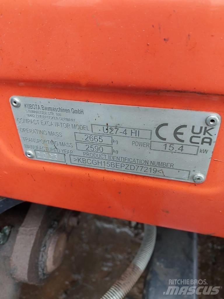 Kubota U 27-4 Mini ekskavatori < 7 t