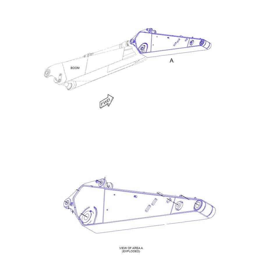 CAT M316F Strēles un kausi