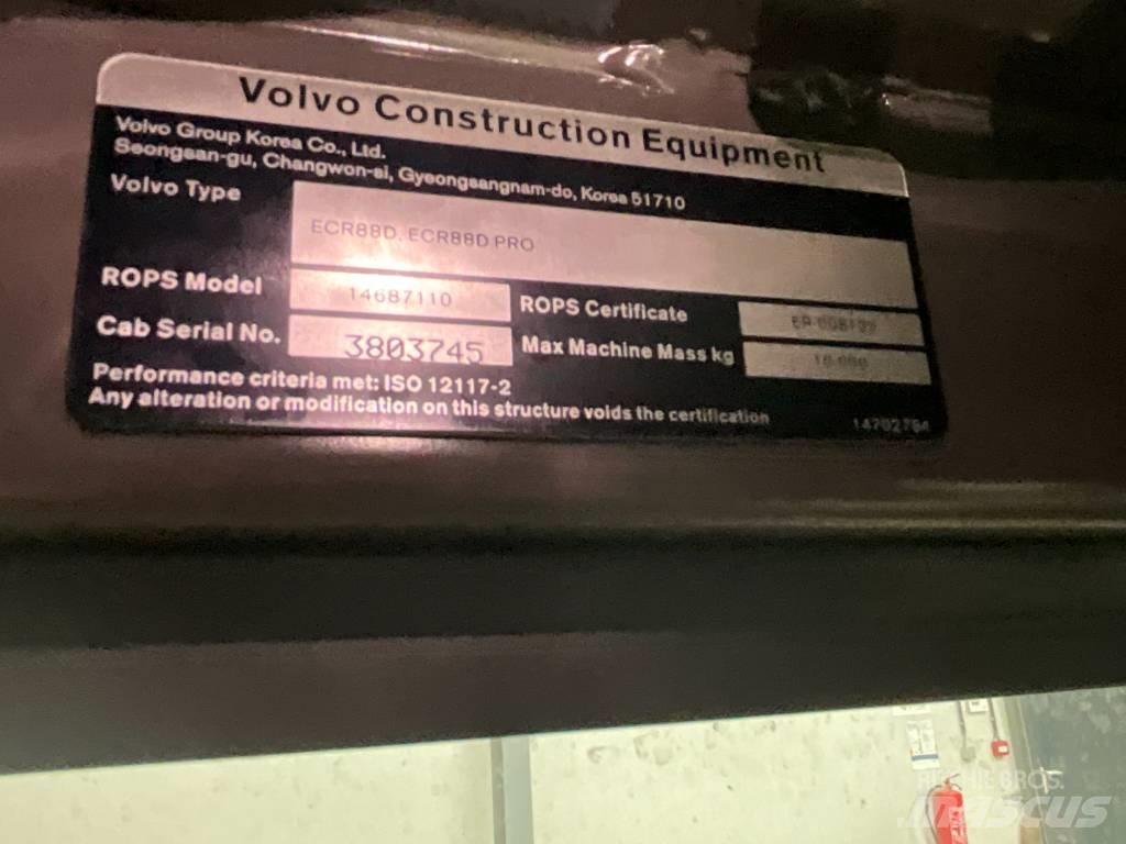 Volvo ECR 88 D Kabīnes un interjers