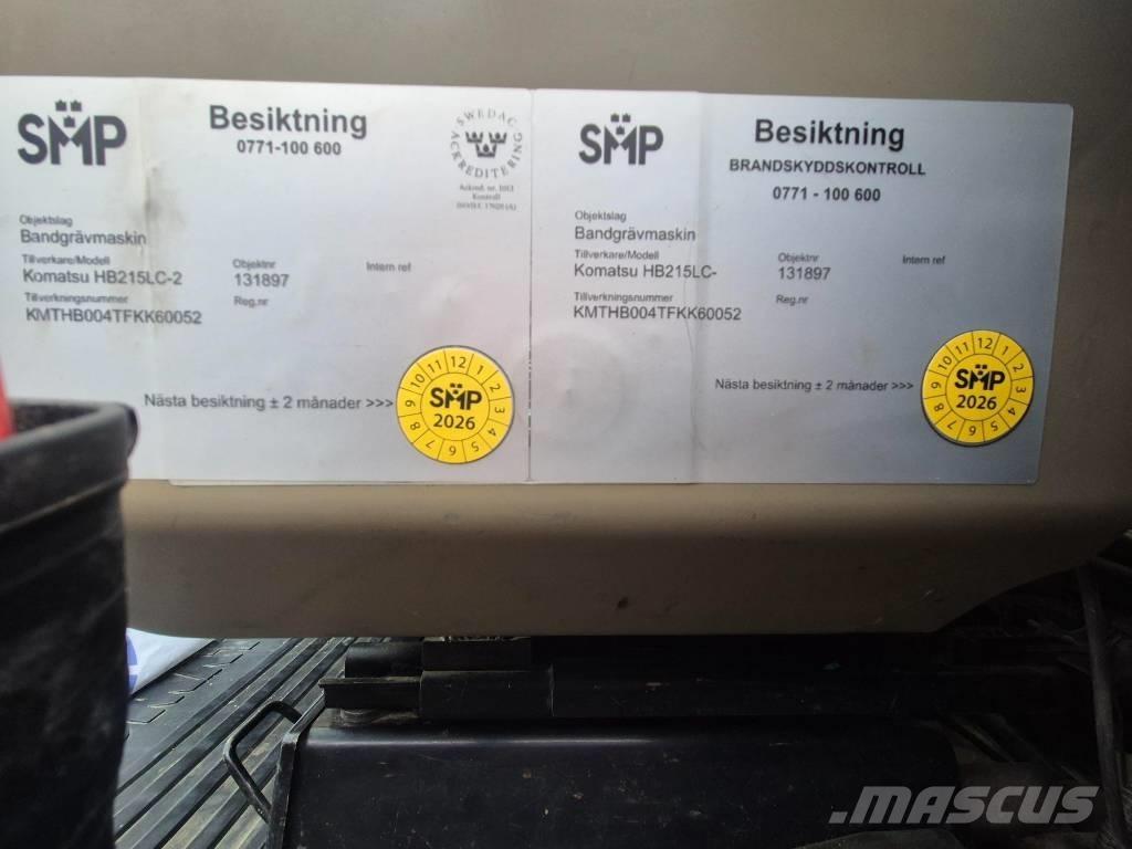 Komatsu HB215LC-2 Kāpurķēžu ekskavatori