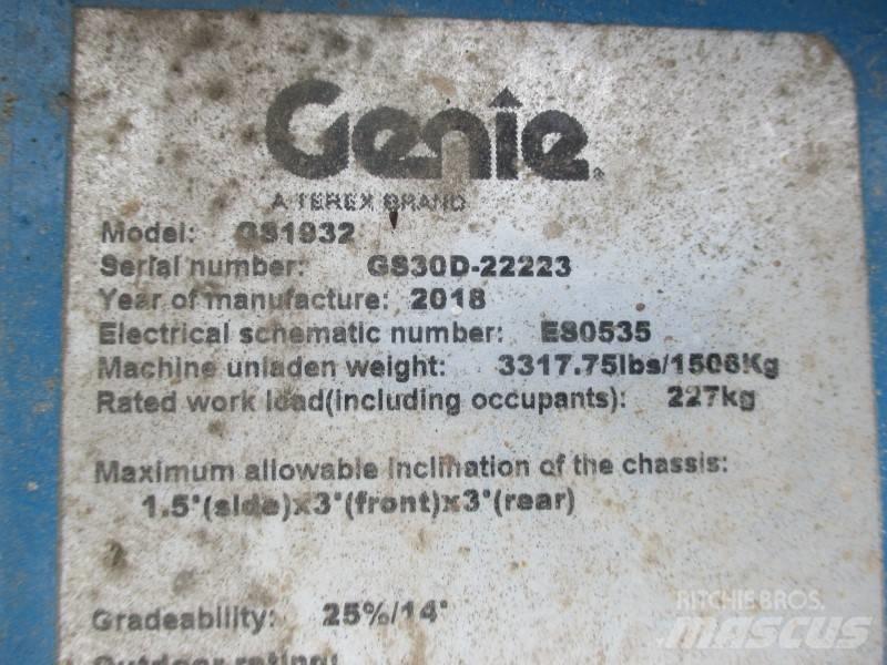 Genie GS 1932 Šķerveida pacēlāji