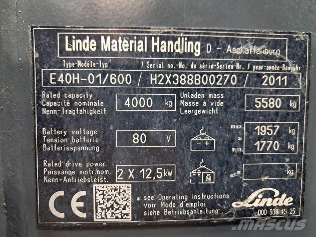 Linde E40H-01/600 Elektriskie iekrāvēji