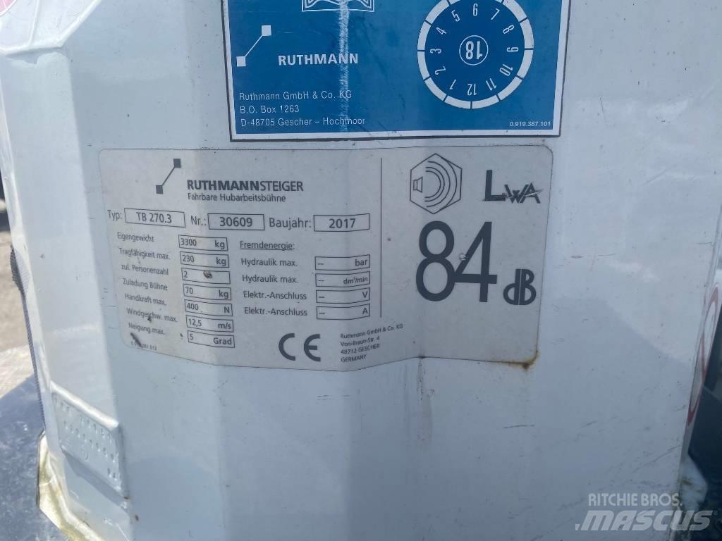 Ruthmann TB270.3 Pacēlāji uz automašīnas bāzes