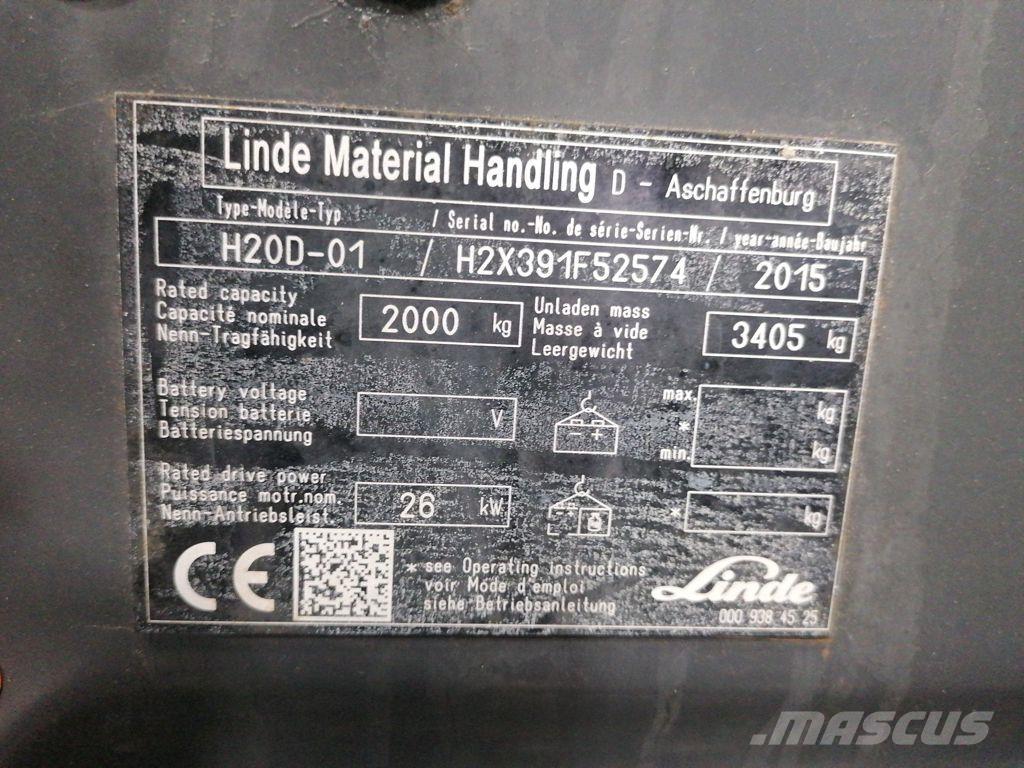 Linde H20D-01 Tehnika ar dīzeļa dzinēju