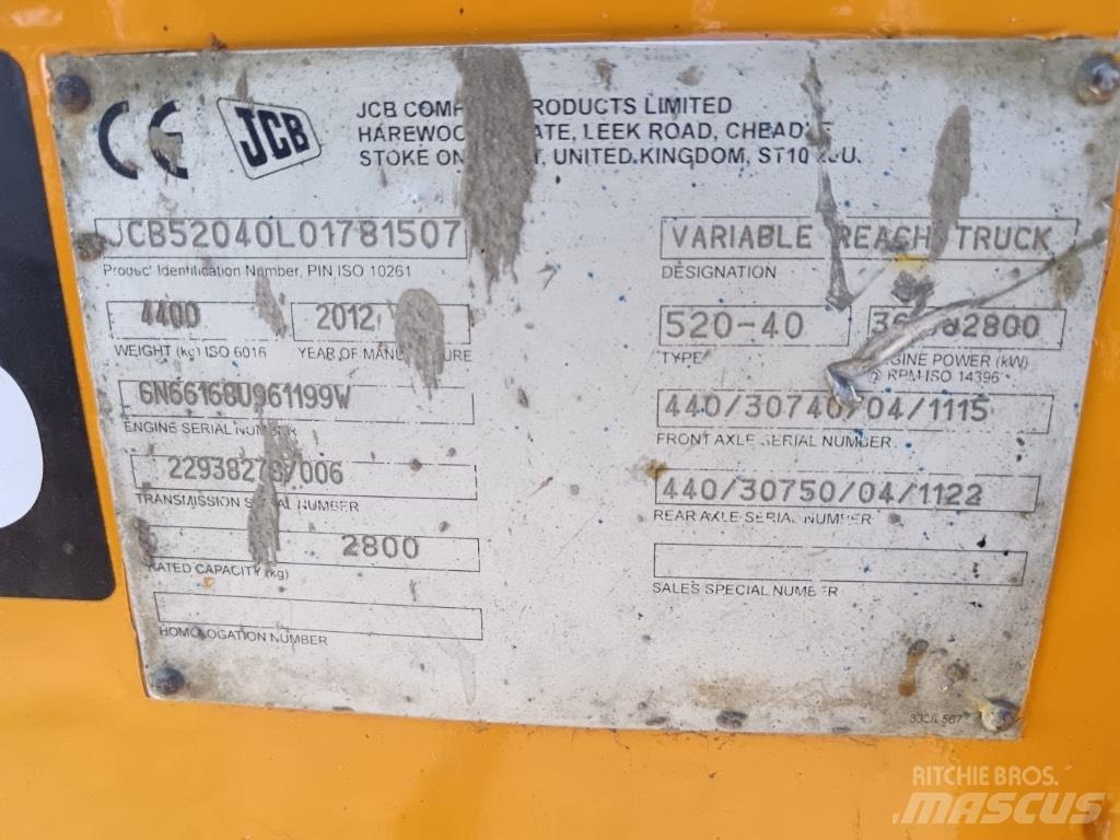 JCB 520-40 Teleskopiskie manipulatori