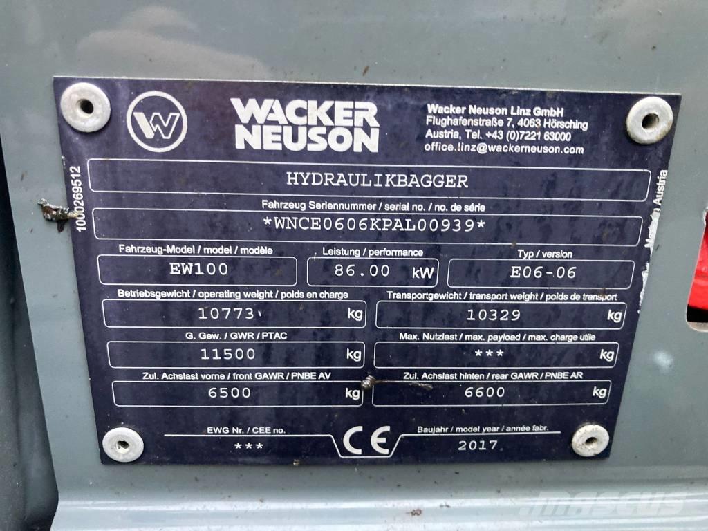 Wacker Neuson EW 100 Ekskavatori uz riteņiem