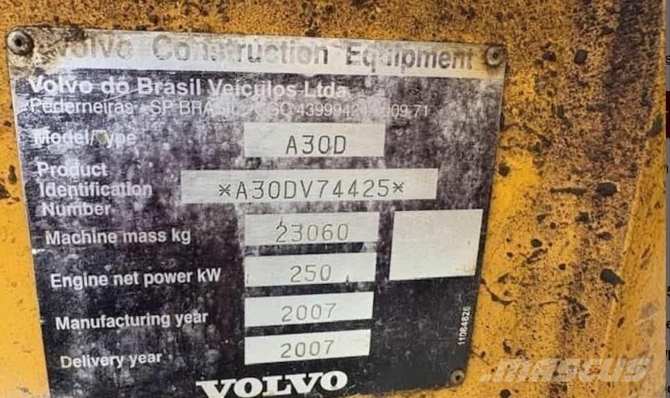 Volvo A 30 D Artikulētie pašizgāzēji