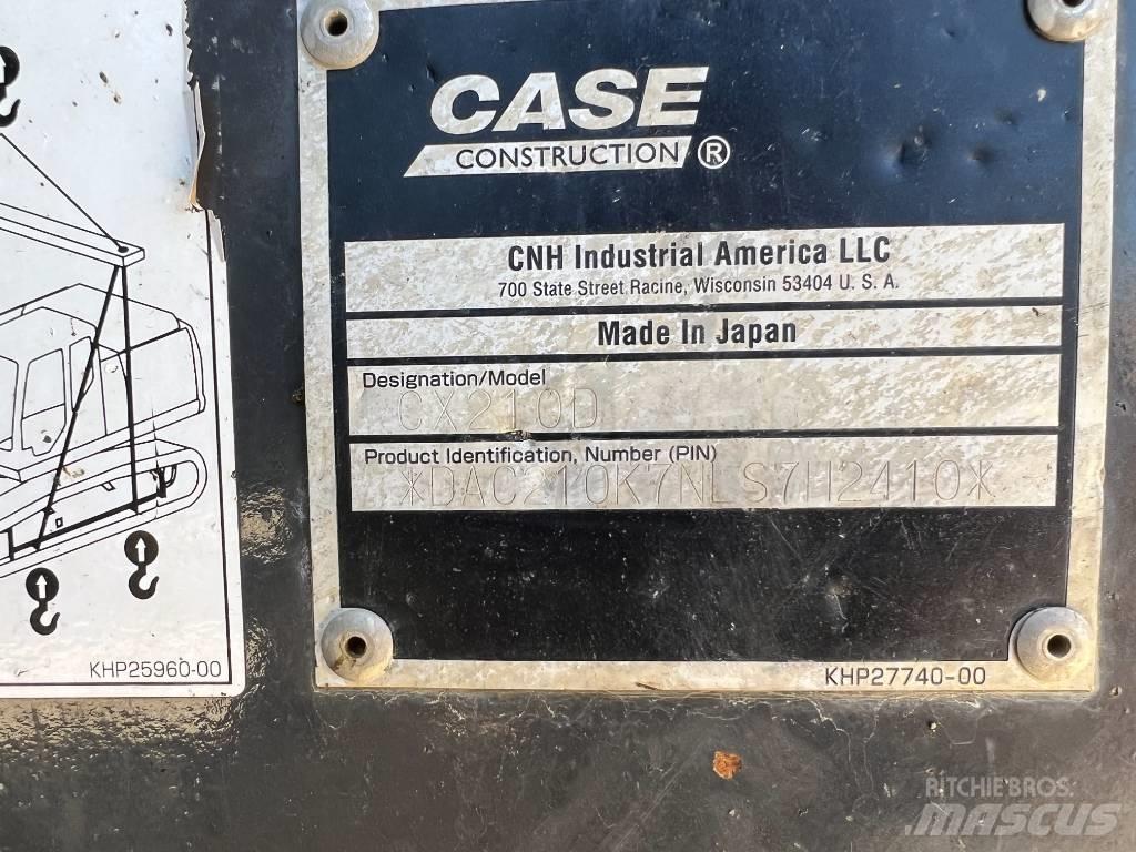 CASE CX 210 D Kāpurķēžu ekskavatori