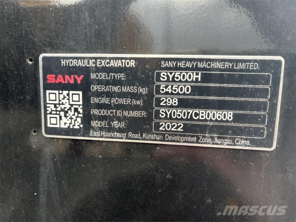 Sany SY 500 H Kāpurķēžu ekskavatori
