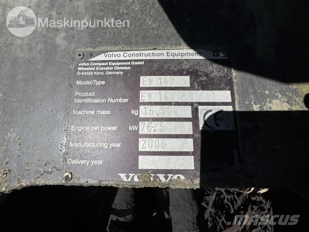 Volvo EW 140 B Ekskavatori uz riteņiem