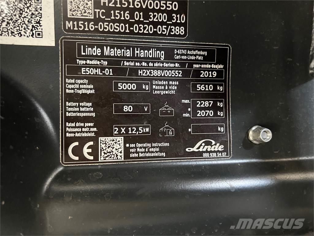 Linde E50HL-01 Elektriskie iekrāvēji