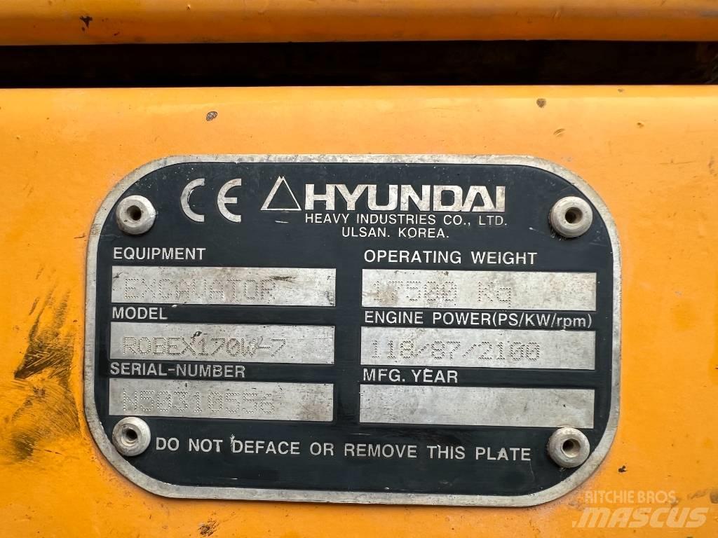 Hyundai R 170W-7 Ekskavatori uz riteņiem