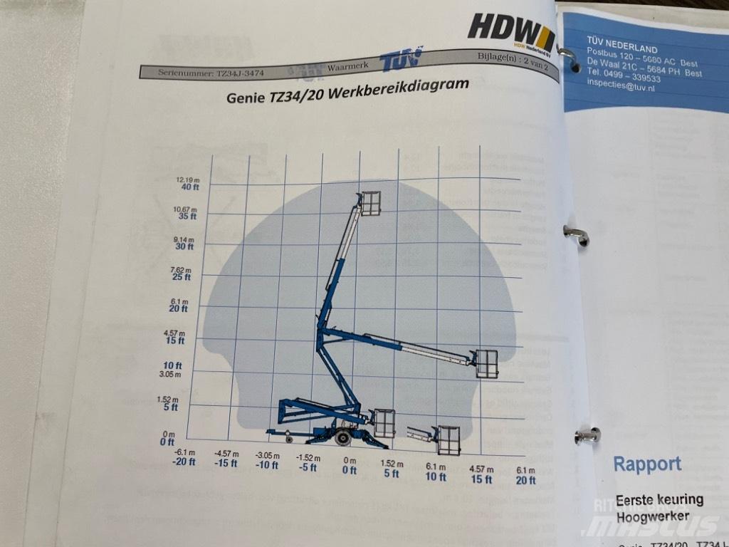 Genie TZ 34/20 Pacēlājplatformas - piekabes