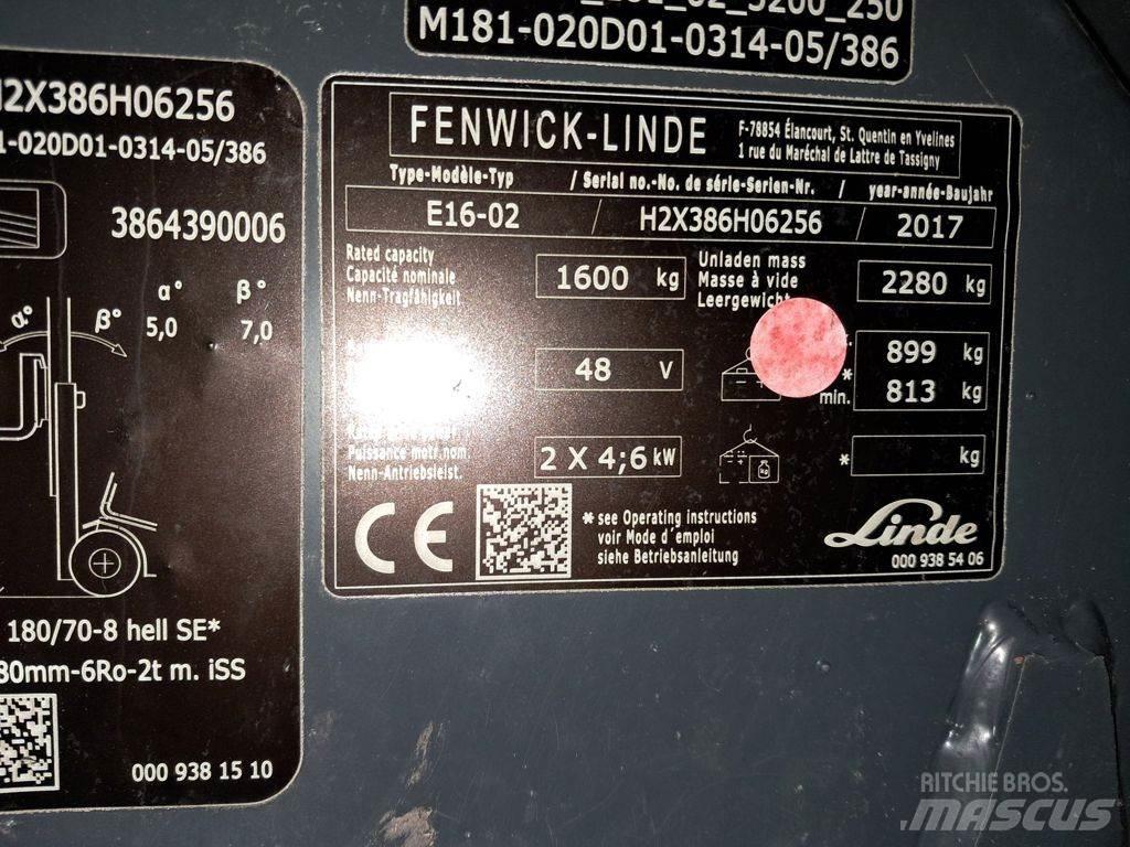 Linde E16-02 Elektriskie iekrāvēji